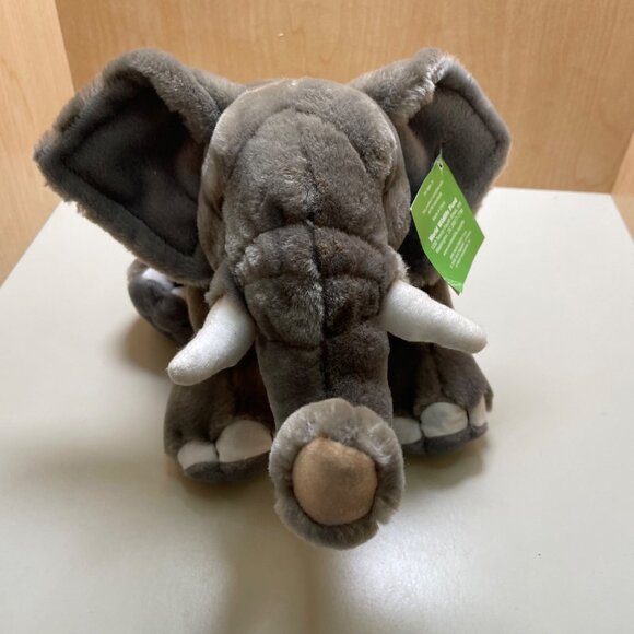 WWF Plush Elephant Soft Toy With Tag 12" Gray & White Conservation Gift Eco-Frie - Picture 3 of 14